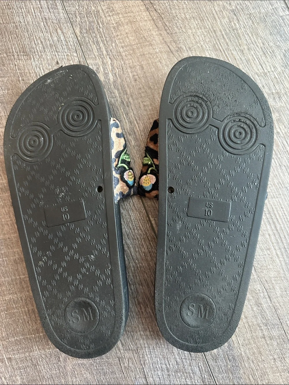 Steve Madden Leopard Slide Sandals with Strawberry Embroidery